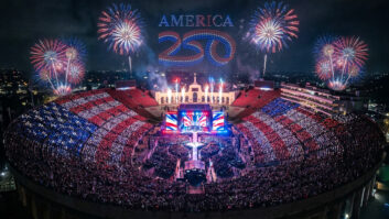 Rendering of the Los Angeles Memorial Coliseum on July 4, 2026, where America250 will host a large-scale concert anchoring a nationwide Fourth of July celebration.