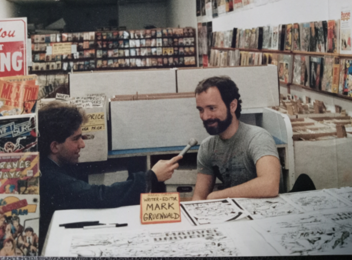 Howard Margolin interviews Mark Gruenwald in 1985.