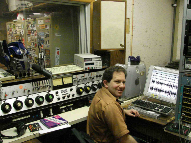 Howard Margolin, in 2011, at WUSB(FM)'s studios at Stony Brook University.