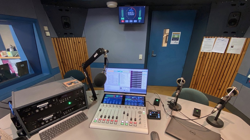 A radio studio at ArtSound FM