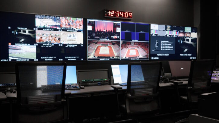 Inside the Memorial Stadium control rooms, HuskerVision utilizes the HOME Multiviewer to create dynamic, venue-specific monitoring setups that can be reconfigured in seconds.