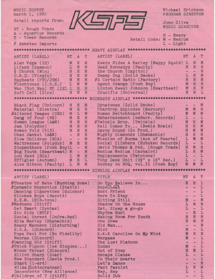 KSFS Music Survey March 1 1982_0000
