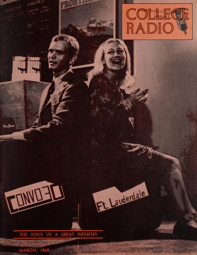 The Journal of College Radio was published by The Intercollegiate Broadcasting System and sent to its member radio stations and other subscribers. This cover, part of the Marc 1969 issue, was digitized as part of the Digital Library of Amateur Radio Communications.