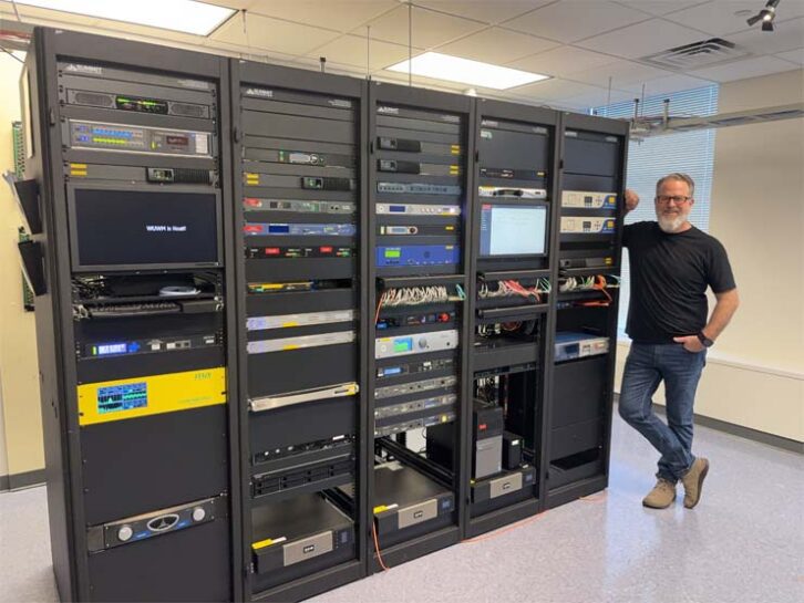 Jason Rieve in the Technical Operations Center.