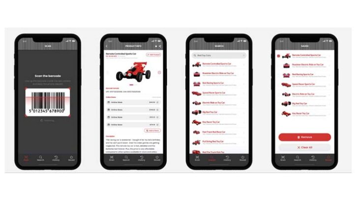 Barcode Lookup turns your phone into a barcode scanner.