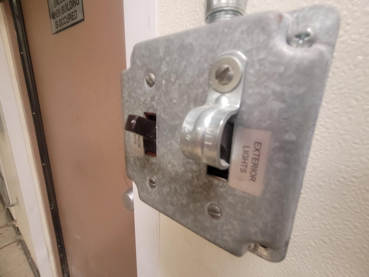 Use a cable clamp to prevent yourself and others from turning off light switches accidentally.