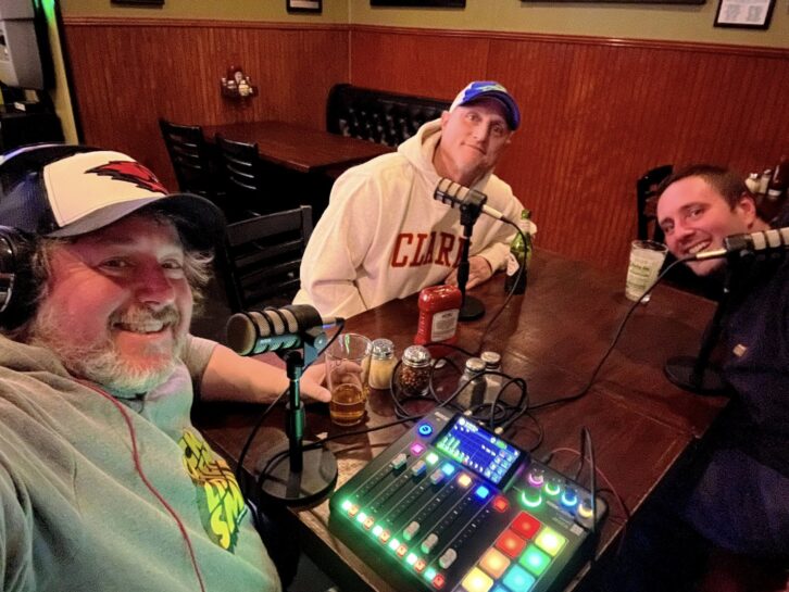 Vince, owner of Pepperonchini’s in Milford (in the hat) and my cohost Rich from Raydio’s Scenes From A Local Restauran