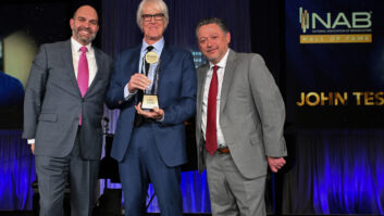 NAB President and CEO Curtis LeGeyt, John Tesh and Chris Ornelas