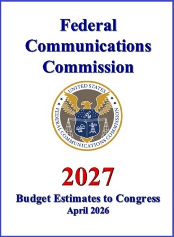 Cover page of the FCC's budget estimates to Congress, with the commission seal