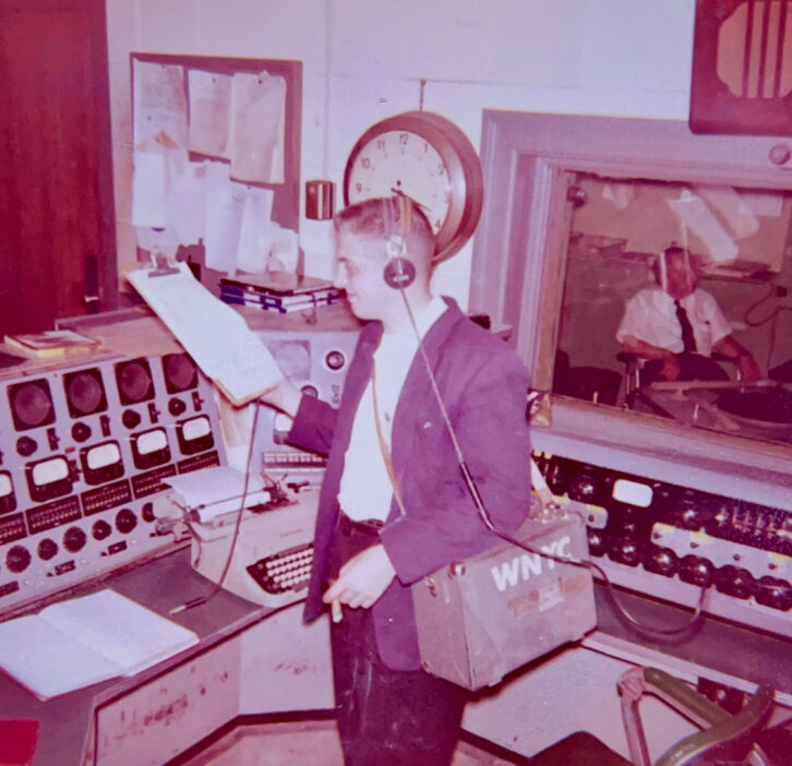 Richard Ross at Municipal Broadcasting System’s WNYC(AM/FM) in 1958.