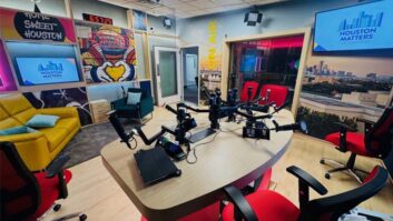 Studio at Houston Public Media’s KUHF.