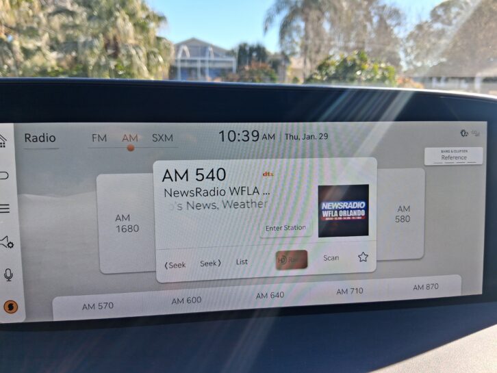 AM radio display, listening near Tampa.Credit: Paul Kaminski