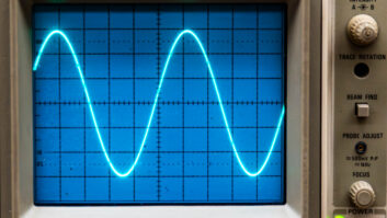 Fig. 2: A 60 Hz sine wave on an oscilloscope.
