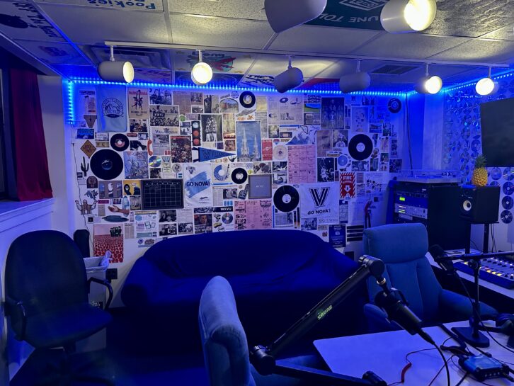 The vibe inside WXVU's Dougherty Hall studios on Villanova's campus was driven by Coolican.