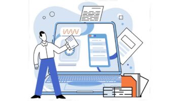 Man pointing at paperwork
