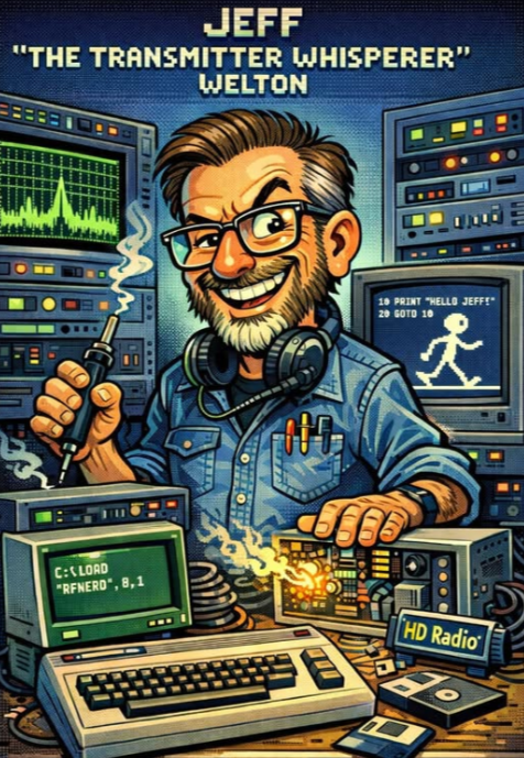 Jeff Welton used ChatGPT to generate this version of himself, using the prompt “Create a caricature of me using only the information that you already have.”