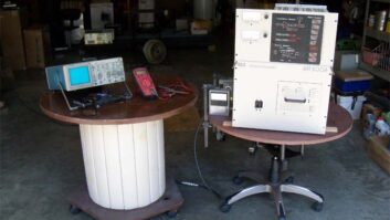 Frank’s two DIY tables. One holds a BE transmitter!