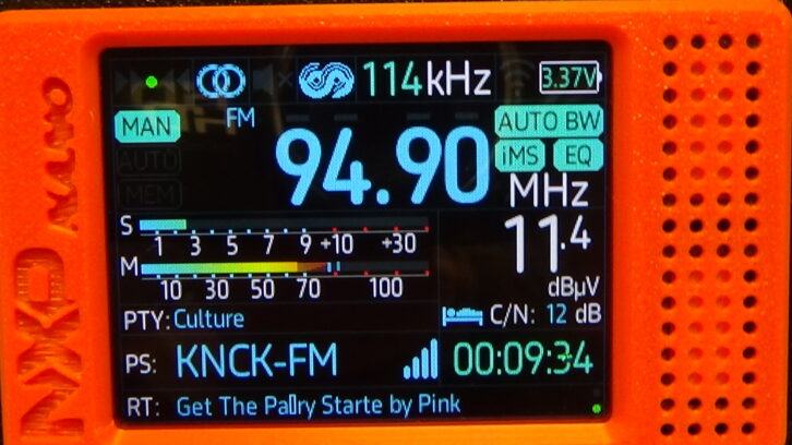 Steve Hemphill's Nano receives 94.9 KNCK(FM) from Pennsylvania.