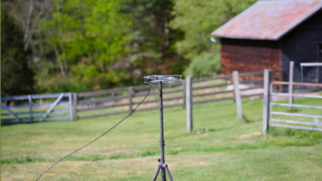 Omnidirectional Stellar Labs FM antenna at farm