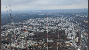 From the KYW(DT) tower, in January 2023, looking toward the rest of the Roxborough towers. Courtesy Credit: Rob Ekund