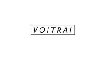 A simple logo with the word Voitrai in a box on a white background