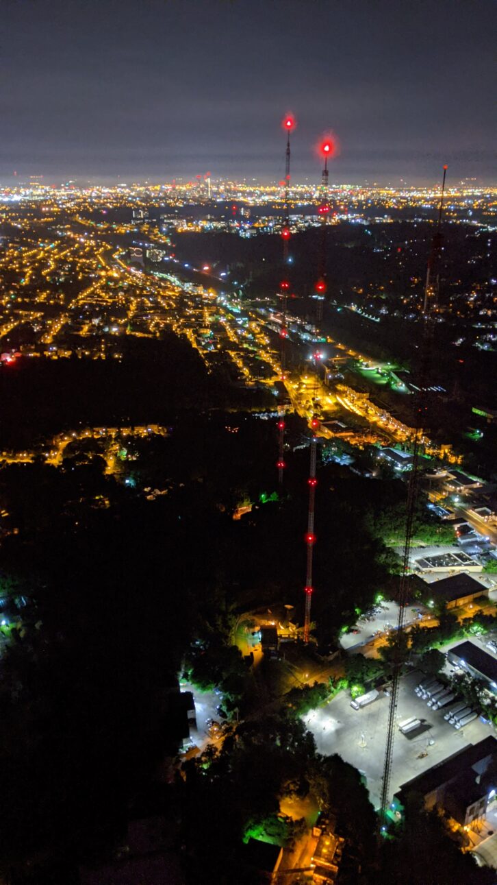 Caption: Looking toward Center City Philadelphia at night, from Roxborough, in 2020. Credit: Courtesy Rob Ekund 