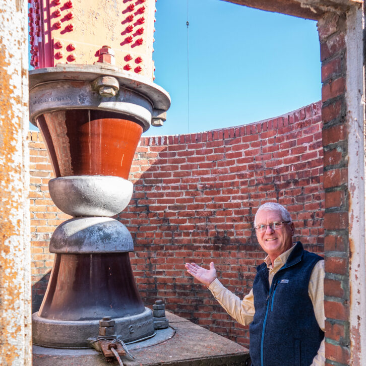 Fig. 13: Mark Persons at the base of the tower.