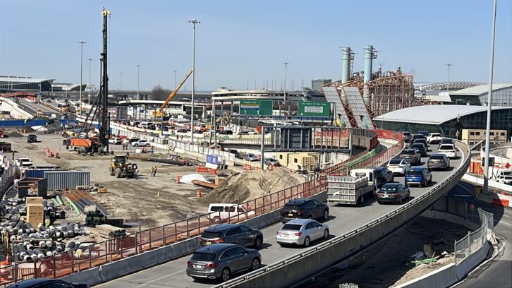 JFK Airport construction and redevelopment on Apr. 2, 2025 in Jamaica, Queens, New York. (Photo by Howard Schnapp/Newsday RM via Getty Images)