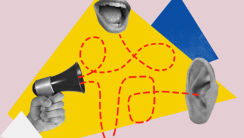 Image of megaphone, mouth and ears