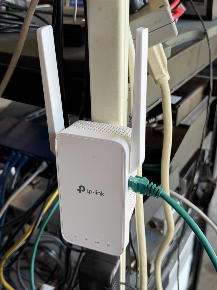 To simulate a worst-case, volatile network path over the 5,000-mile transatlantic circuit, a consumer Wi-Fi-to-Ethernet adapter was utilized on the far side of the test site to feed the incoming stream to the hardware.