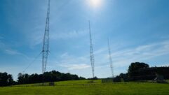 A panoramic view of WBT's three Blaw-Knox diamond shaped towers, taken by Johnny Caudle on June 14.