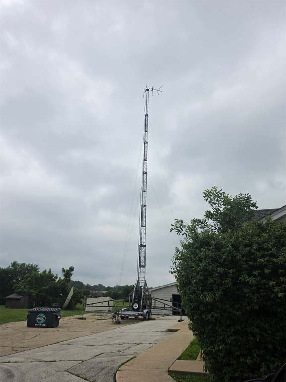 WERV(FM) temporary tower