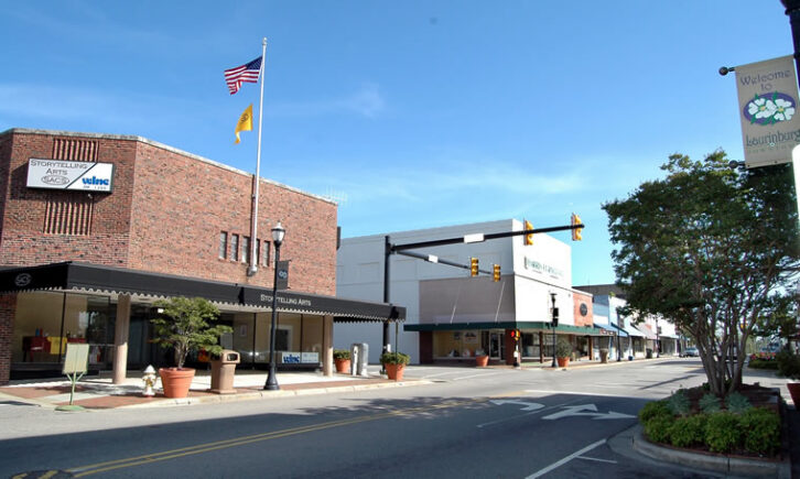WLNC's Main Street studios in Laurinburg, N.C.