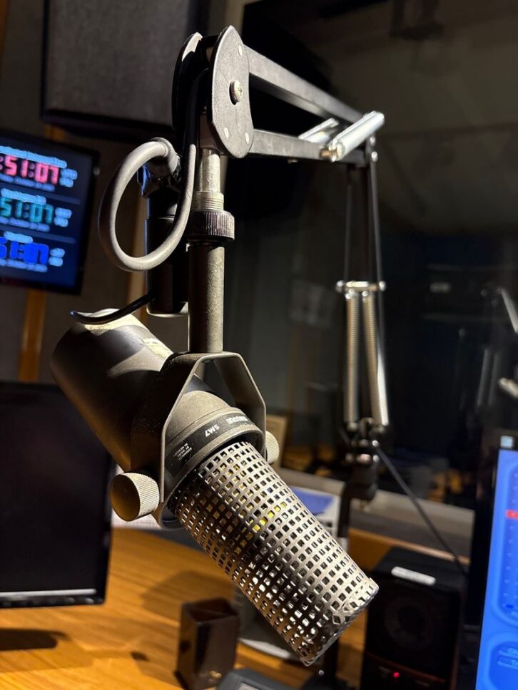 A mic up for auction.