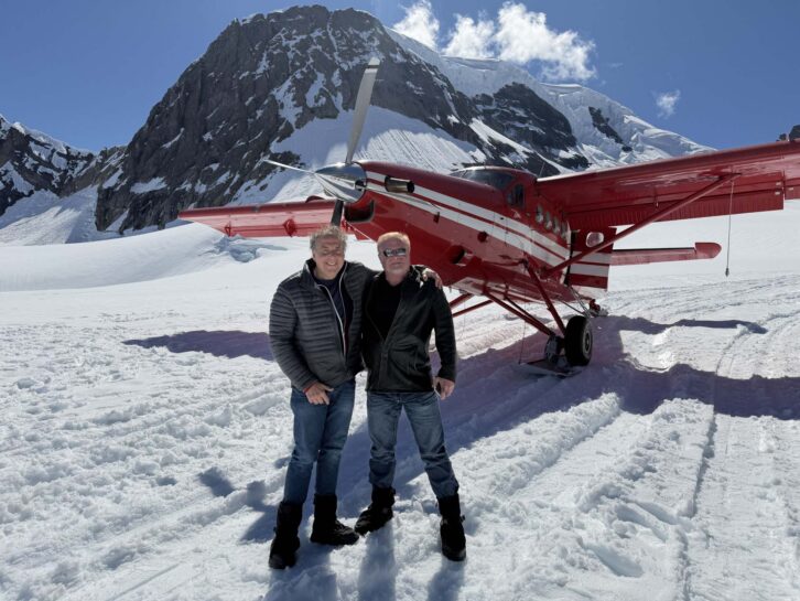 Jeff Warshaw, left, with Rod Day, market manager for Anchorage, Alaska.