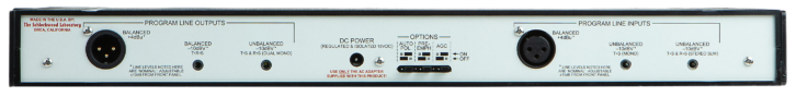 The rear of the SW210, with its program line inputs and outputs. Click to enlarge.