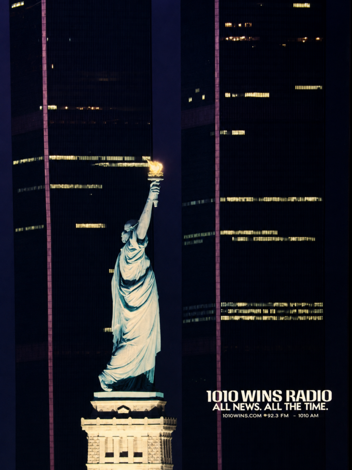 Bernie Wagenblast was a traffic reporter on 1010WINS for many years. This poster, from before 2001, is in her personal collection.