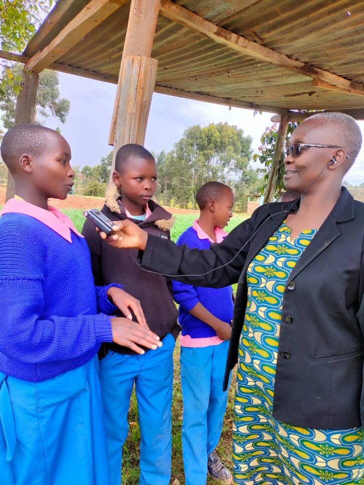 Interview with students in the field in Meru county.
