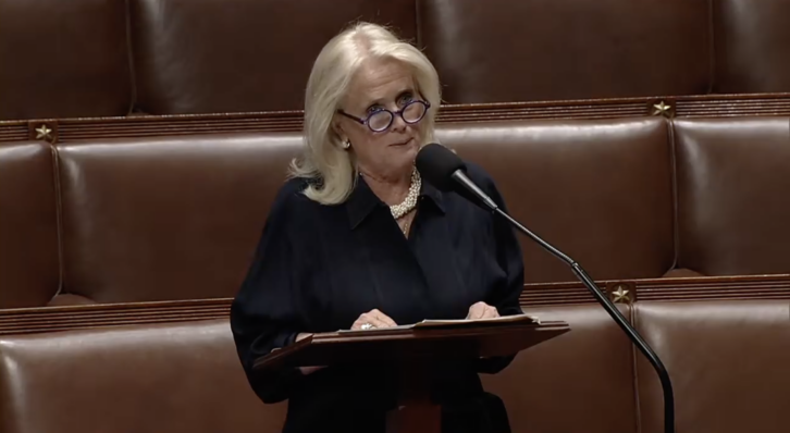 U.S. Congresswoman Debbie Dingell (D-Mich.) speaks on the House floor Tuesday.