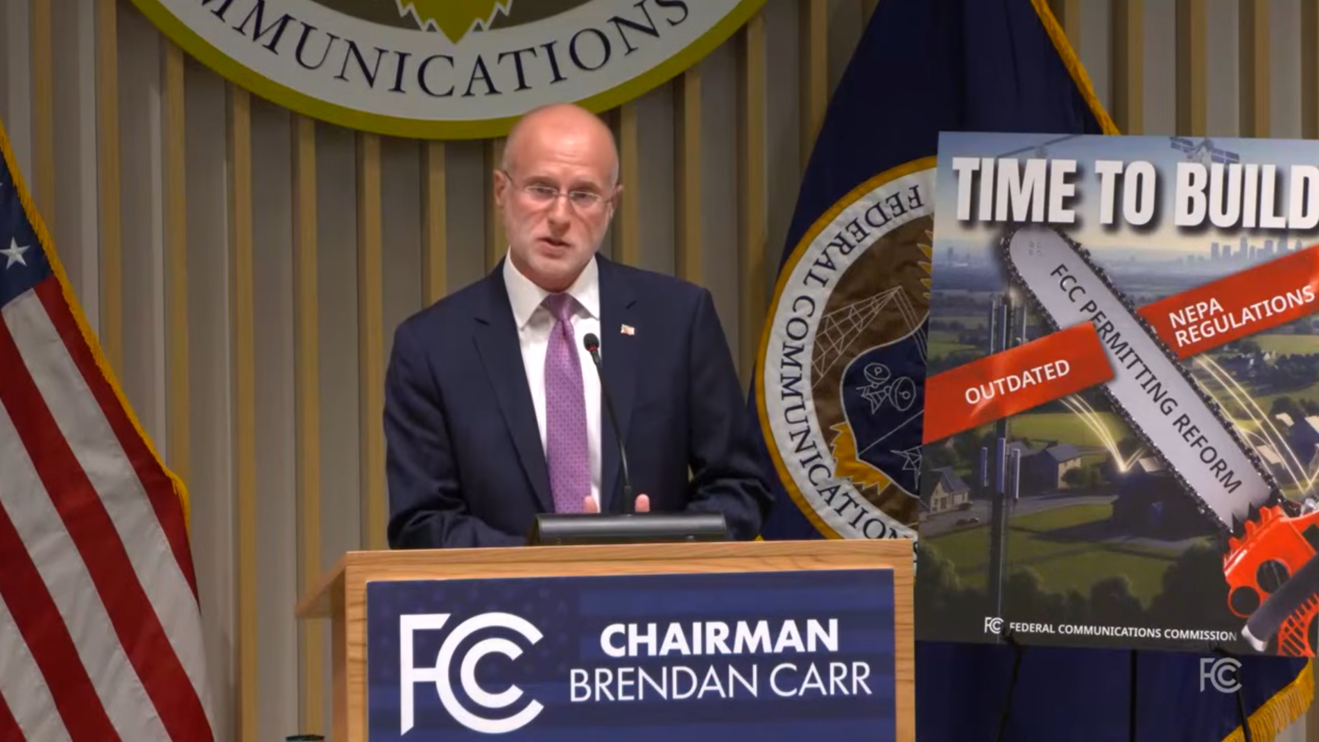 FCC Chairman Brendan Carr at the commission's September open meeting.