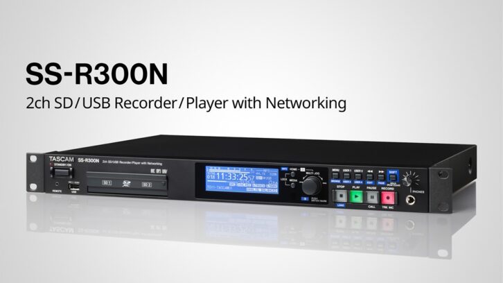 Promotional image of the Tascam SS-R300N recorder/player