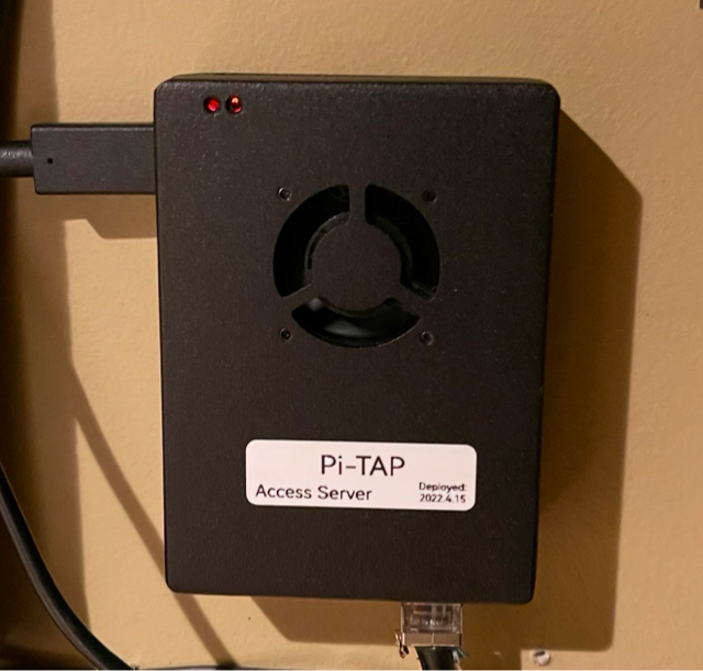 “Here’s a photo of the tiny Pi server,” said Ryan Warry. “I just noticed the fan failed, but these Pis just do not care.”
