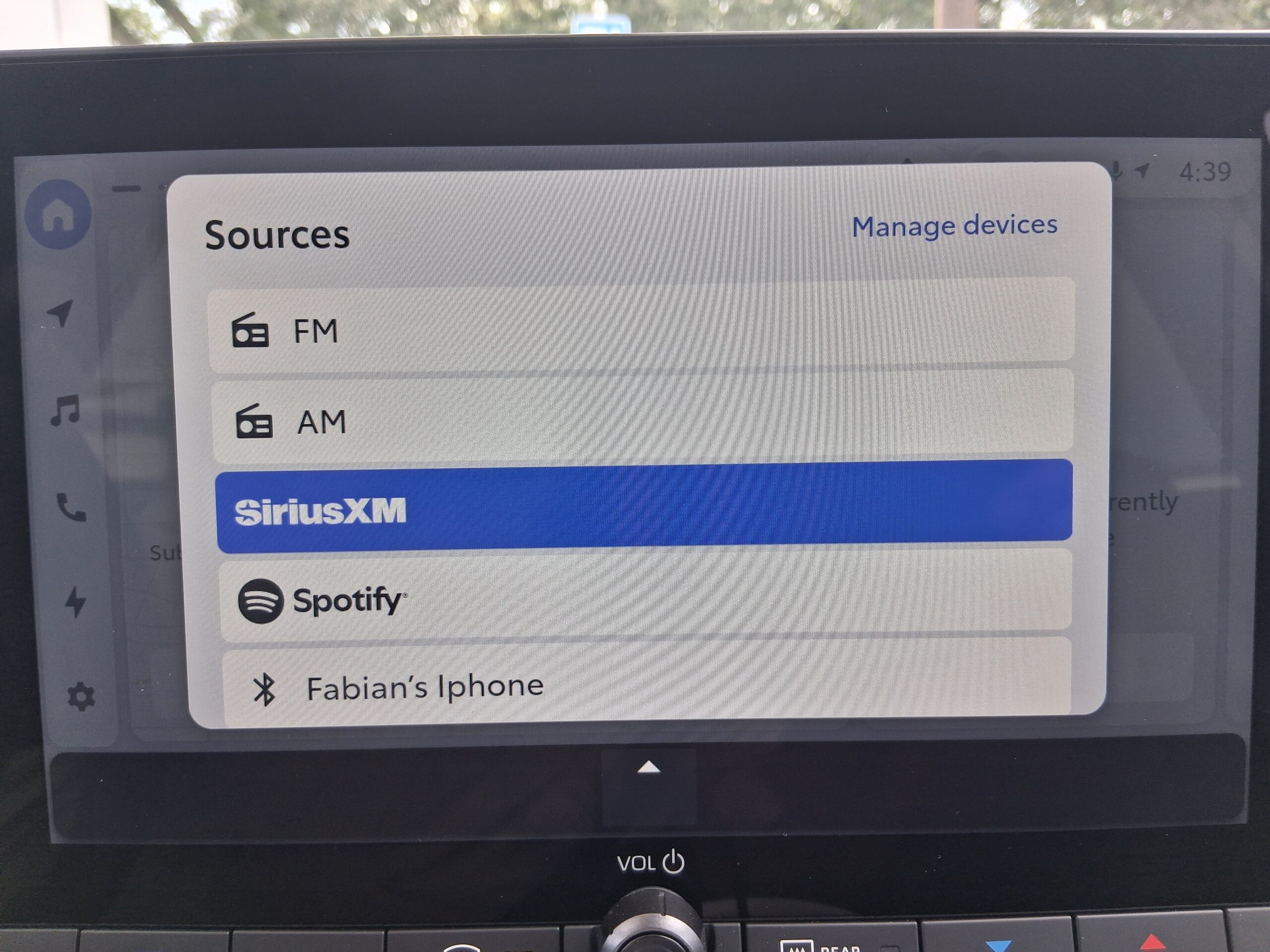 Audio sources (and not just radio), a/k/a “forest of choices”