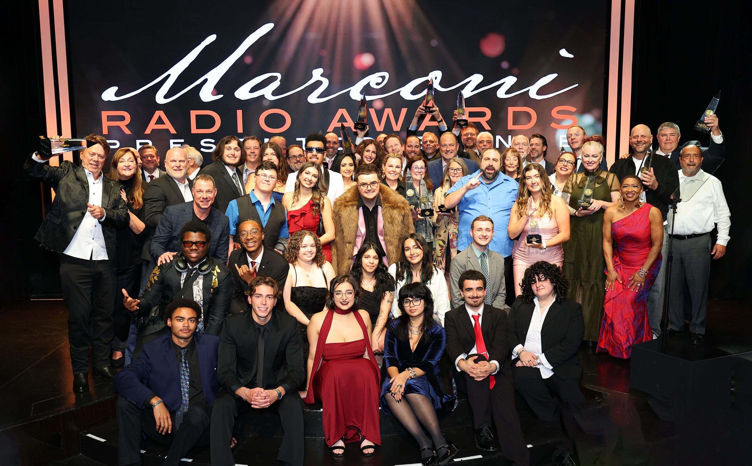 The 2026 Marconi Radio Award winners gather in New York City. Credit: NAB