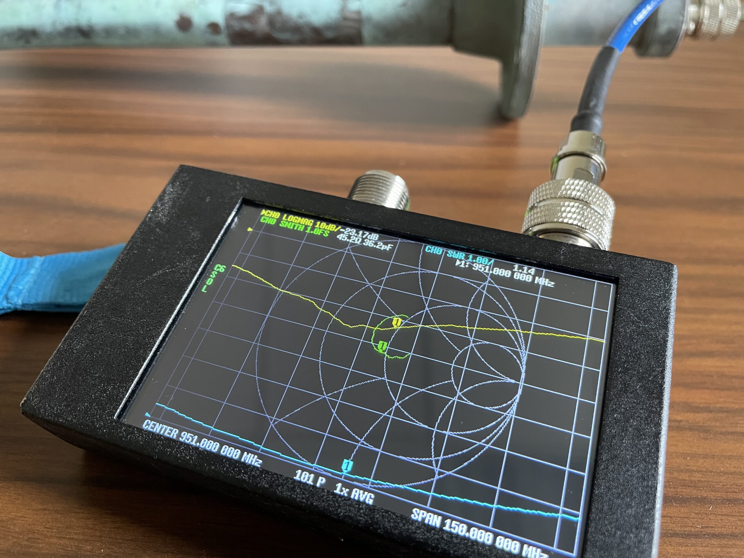A successful test with the NanoVNA SAA-2N.
