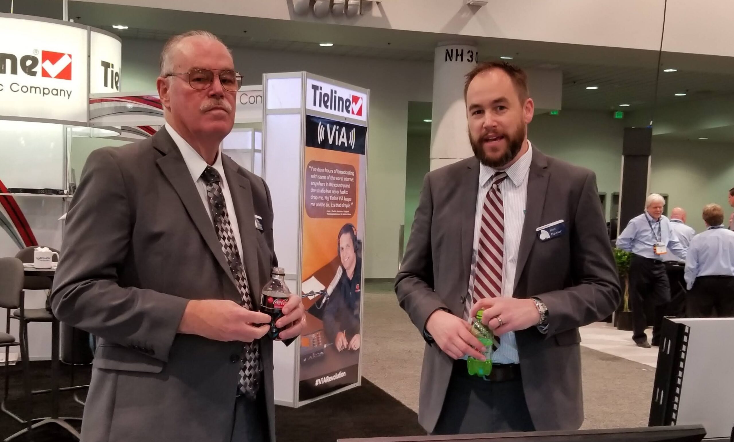 Ben Palmer, right, and his late father Mike Palmer, founder of Arrakis Systems.