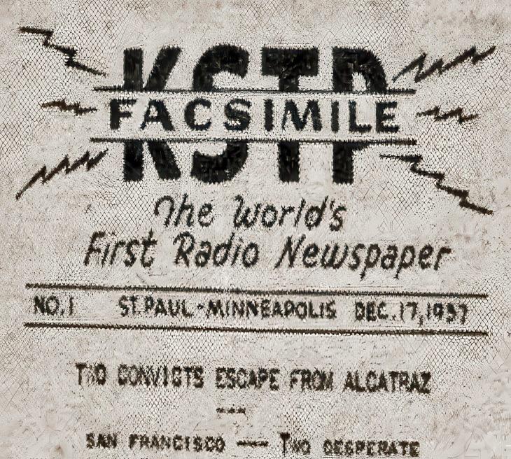 KSTP promoting Radio Fax. You can read more about that in an earlier article here. (Mark Durenberger collection.)