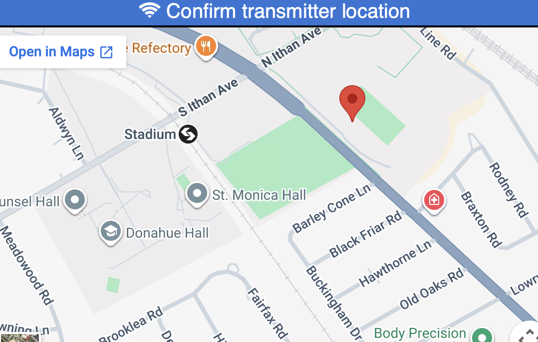 Filers must confirm the geographical location of their station's transmitter site.