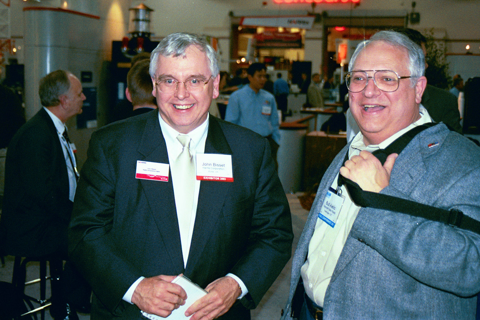 John Bisset and Bud Aiello at the 2003 NAB Show.